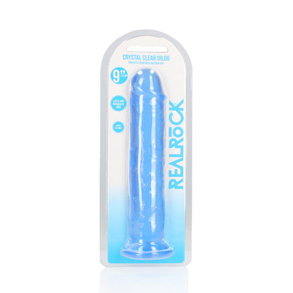 REALROCK 25 cm Straight Dildo - Blue - Blue 25 cm (10) Dong - REA154BLU
