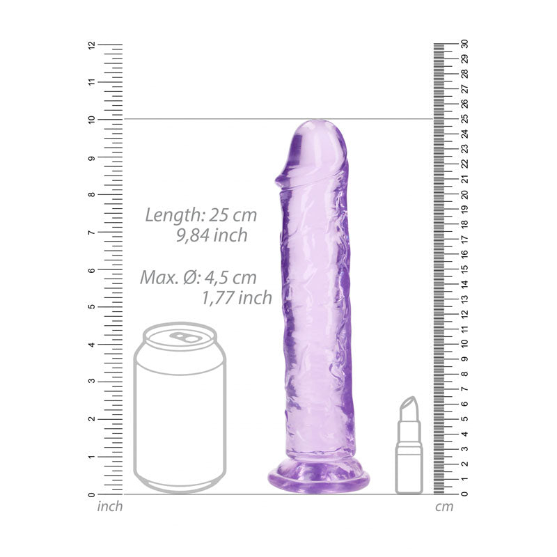 REALROCK 25 cm Straight Dildo - Purple - Purple 25 cm (10) Dong - REA154PUR