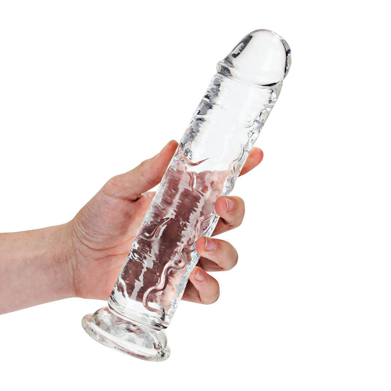 REALROCK 25 cm Straight Dildo - Clear (10'') Dong