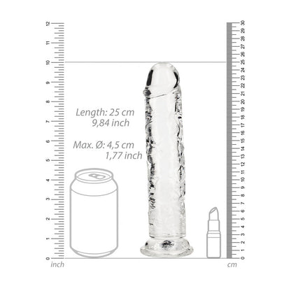 REALROCK 25 cm Straight Dildo - Clear (10'') Dong