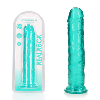 REALROCK 25 cm Straight Dildo - Turquoise - Turquoise 25 cm (10) Dong - REA154TUR