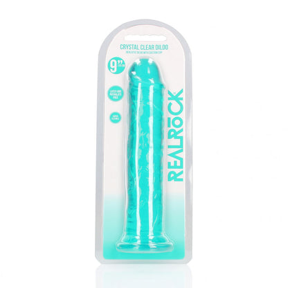 REALROCK 25 cm Straight Dildo - Turquoise - Turquoise 25 cm (10) Dong - REA154TUR