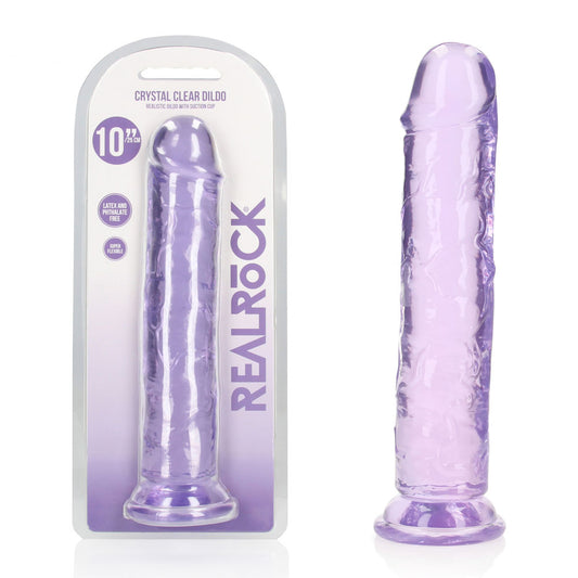 REALROCK 28 cm Straight Dildo - Purple - Purple 28 cm (10) Dong - REA155PUR