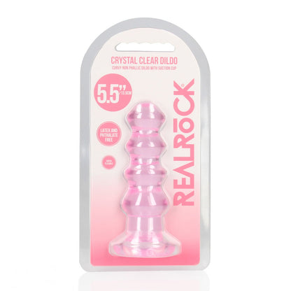 REALROCK 14 cm Curvy Anal Plug - Pink - Pink 14 cm (4.5) Butt Plug - REA158PNK