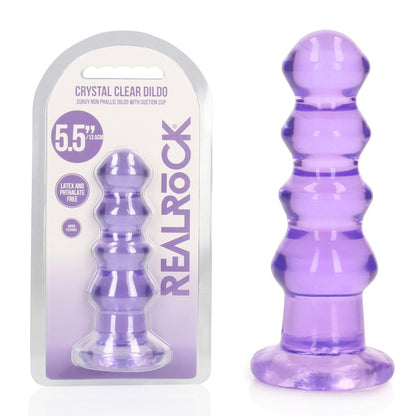 REALROCK 14 cm Curvy Anal Plug - Purple - Purple 14 cm (4.5) Butt Plug - REA158PUR