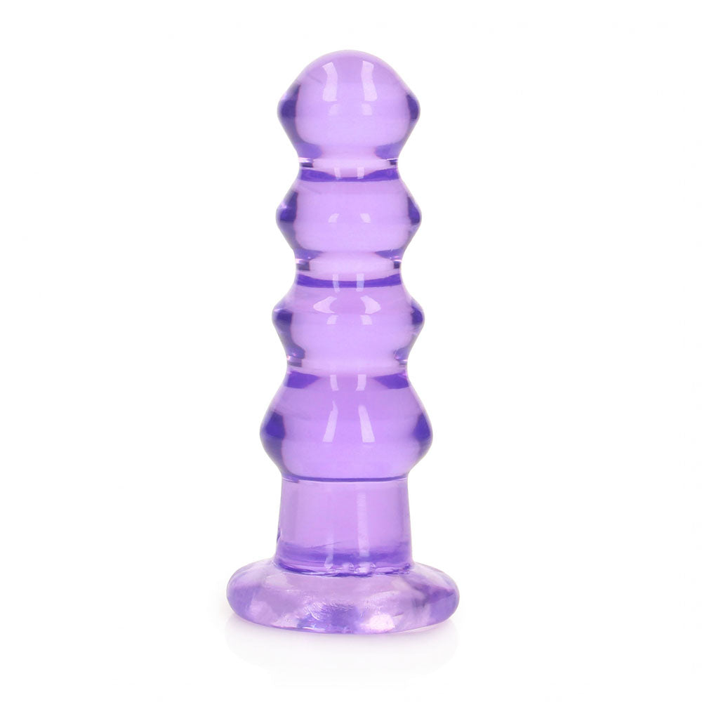 REALROCK 14 cm Curvy Anal Plug - Purple - Purple 14 cm (4.5) Butt Plug - REA158PUR