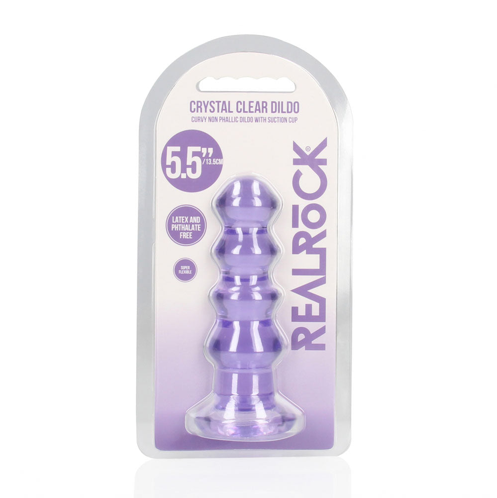 REALROCK 14 cm Curvy Anal Plug - Purple - Purple 14 cm (4.5) Butt Plug - REA158PUR