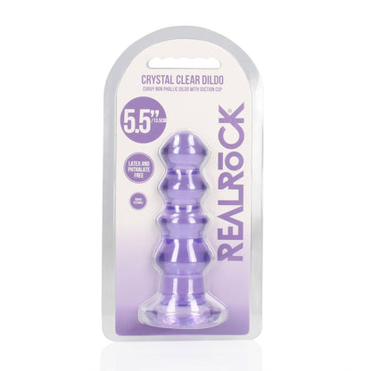 REALROCK 14 cm Curvy Anal Plug - Purple - Purple 14 cm (4.5) Butt Plug - REA158PUR
