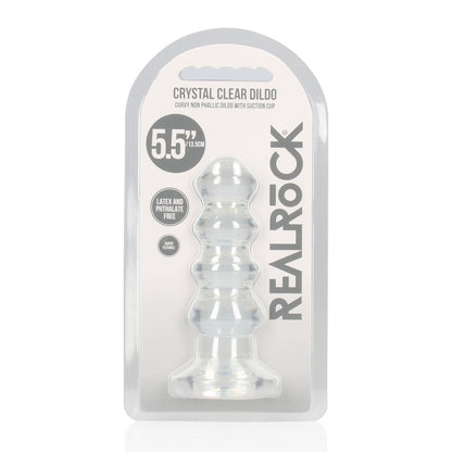REALROCK 14 cm Curvy Anal Plug - Transparent - Clear 14 cm (4.5) Butt Plug - REA158TRA