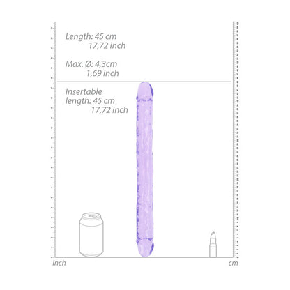 REALROCK 45 cm Double Dong - Purple - Purple 45 cm (18) Double Dong-REA160PUR