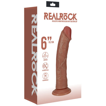 REALROCK 15cm Vibrating Cock - Tan (6'') Dildo