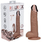 REALROCK Metal Head 7 Rechargeable Dildo - Tan - Tan 19 cm USB Rechargeable Vibrating Dildo with Metal Head and Wireless Remote - REA210TAN