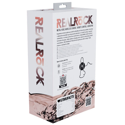 REALROCK Metal Head 7 Rechargeable Dildo - Tan - Tan 19 cm USB Rechargeable Vibrating Dildo with Metal Head and Wireless Remote - REA210TAN