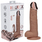 REALROCK Metal Head 8 Rechargeable Dildo - Tan - Tan 22 cm USB Rechargeable Vibrating Dildo with Metal Head and Wireless Remote - REA211TAN