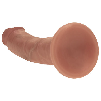 REALROCK Dual Density Silicone 8 Curved Dildo - Tan - Tan 20.5 cm Dildo - REA217TAN