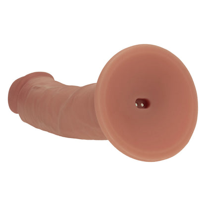 REALROCK Dual Density 8 Vibrating Silicone Dildo - Tan - Tan 20.3 cm USB Rechargeable Vibrating Dildo - REA219TAN