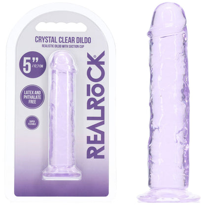 REALROCK Realistic 5 Dildo - Purple - Purple 12.7 cm Dildo - REA227PUR