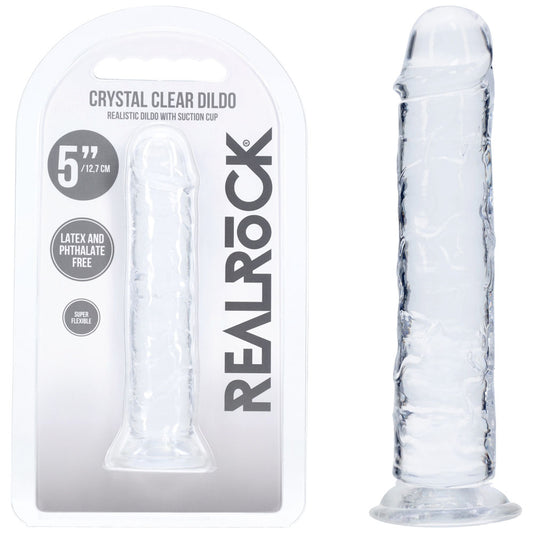 REALROCK Realistic 5 Dildo - Clear - Clear 12.7 cm Dildo - REA227TRA