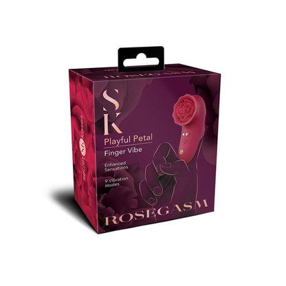 Secret Kisses ROSEGASM PLAYFUL PETAL - Red USB Rechargeable Finger Stimulator-SK1047