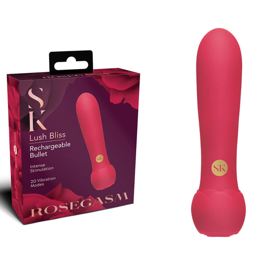 Secret Kisses ROSEGASM Lush Bliss Bullet - Red 10.8 cm USB Rechargeable Bullet - SK1049