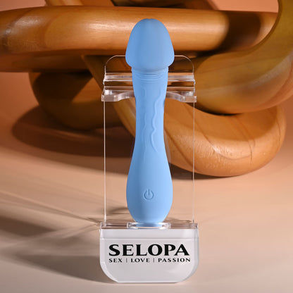 Selopa DAINTY DICK - Baby Blue 11.9 cm USB Rechargeable Mini Vibrator-SL-RS-6862-2