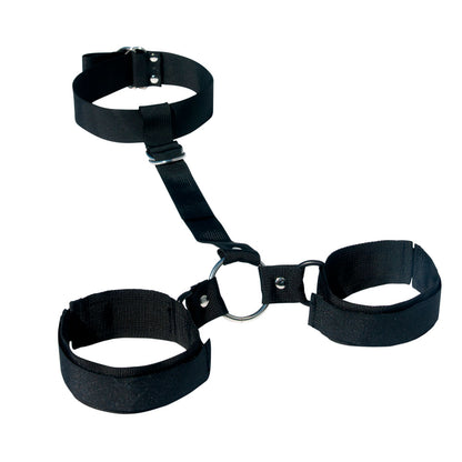 Sex & Mischief Shadow Neck and Wrist Restraint - Black Restraints-SS09910