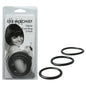 Sex & Mischief Nitrile Cock Ring 3 Pack - Black Cock Rings - Set of 3 Sizes-SS10034
