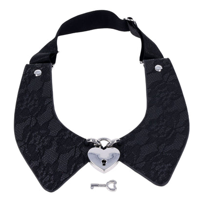 Sex & Mischief Heartbound Lace Day Collar - Black Submission Collar-SS10103