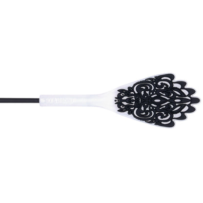 Sex & Mischief Lace Silicone Crop - Black/White 50 cm Crop Whip-SS10108