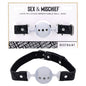 Sex & Mischief Lace Silicone Breathable Ball Gag - Black/Grey Mouth Restraint-SS10112