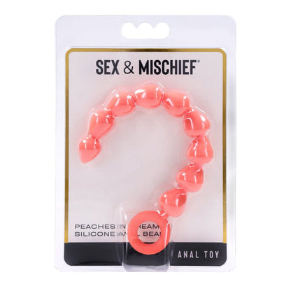 Sex & Mischief Peaches n CreaMe Silicone Anal Beads - Peach 23 cm Silicone Anal Beads-SS10214