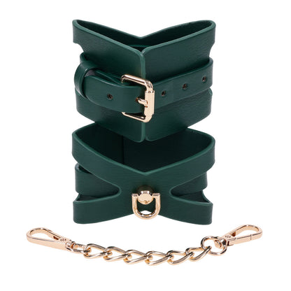 Sex & Mischief Indica Cutout Cuffs - Green/Gold Restraints-SS10215