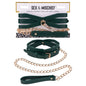 Sex & Mischief Indica Cutout Collar and Leash - Green/Gold Restraint-SS10216