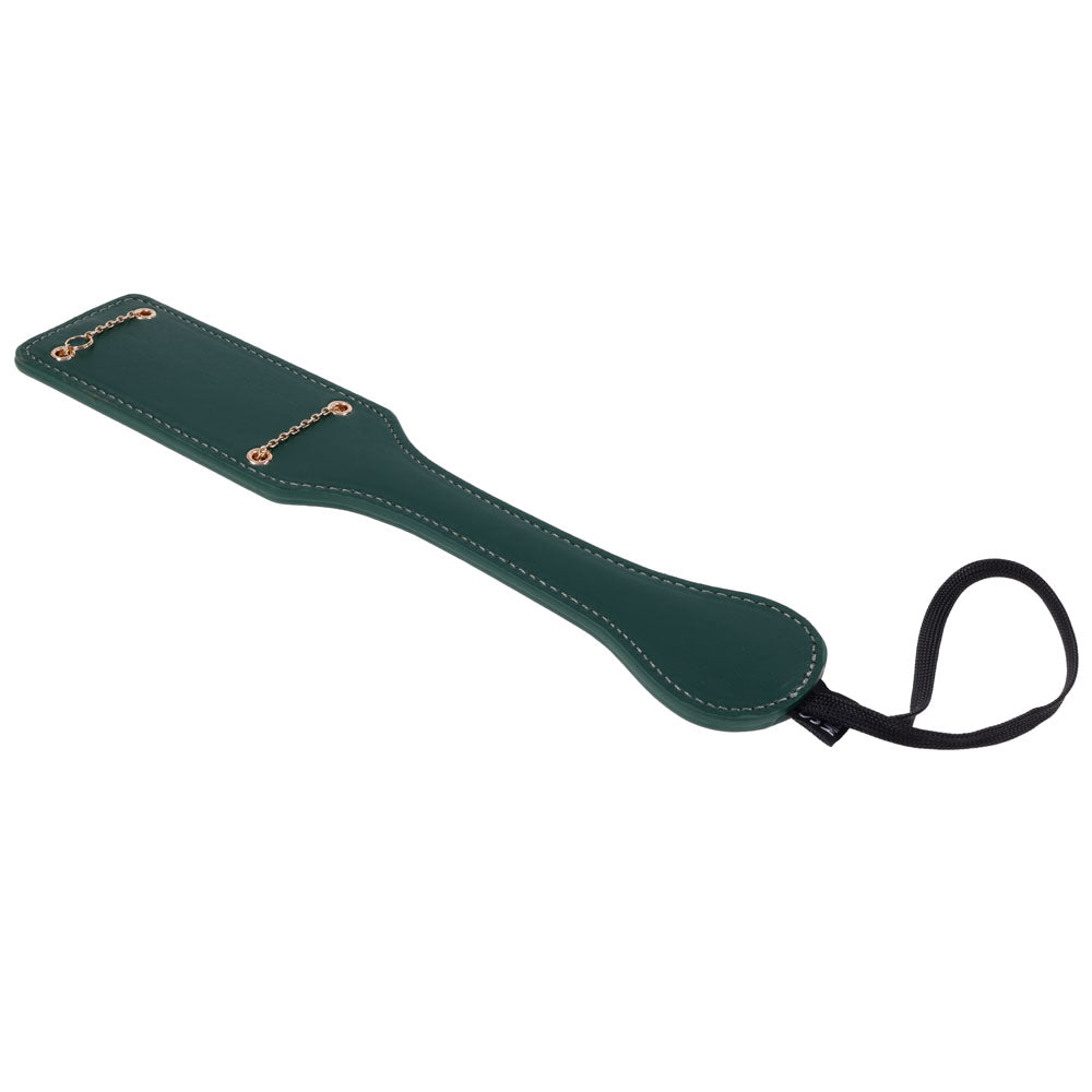 Sex & Mischief Indica Chain Impressions Paddle - Green/Gold Spanking Paddle-SS10225