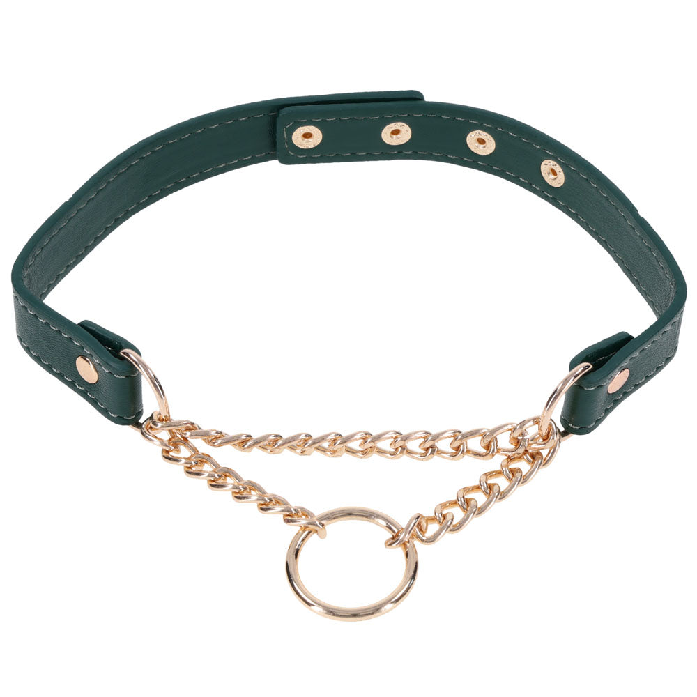 Sex & Mischief Indica Day Collar - Green/Gold Collar-SS10226