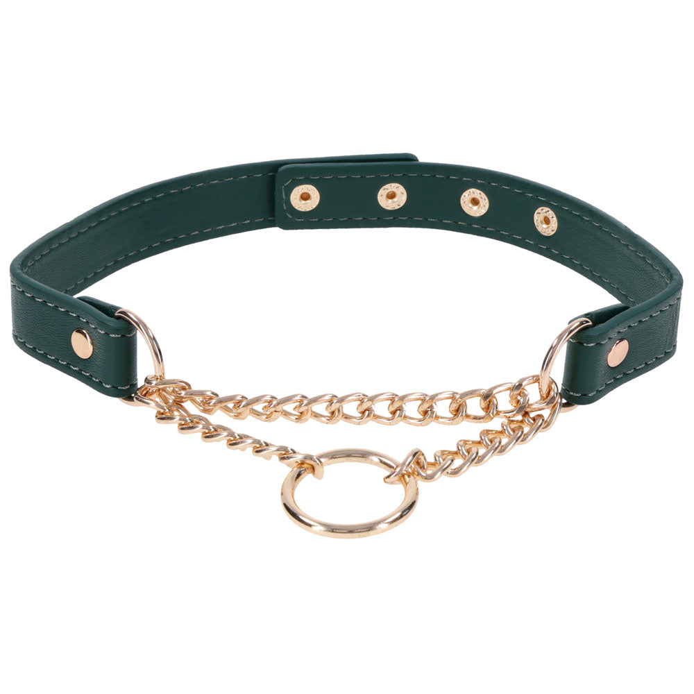 Sex & Mischief Indica Day Collar - Green/Gold Collar-SS10226