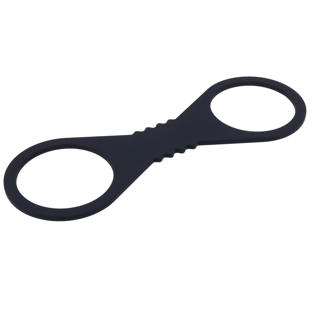 Sex & Mischief Shadow Large Silicone Cuffs - Black Large Restraints-SS10228