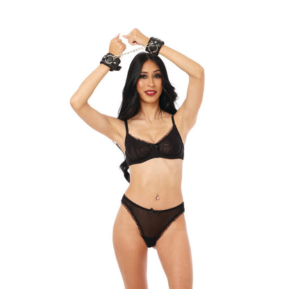 S&M Shadow Handcuffs - Black Restraints - SS10300