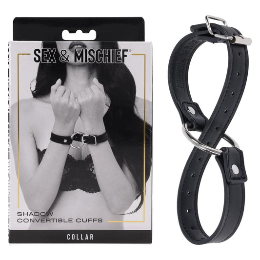 S&M Shadow Convertible Cuffs - Black Restraints - SS10302