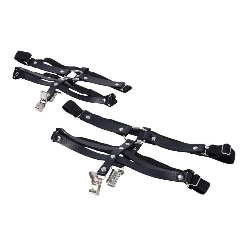 S&M Shadow Garters - Black Leg Garters - SS10310