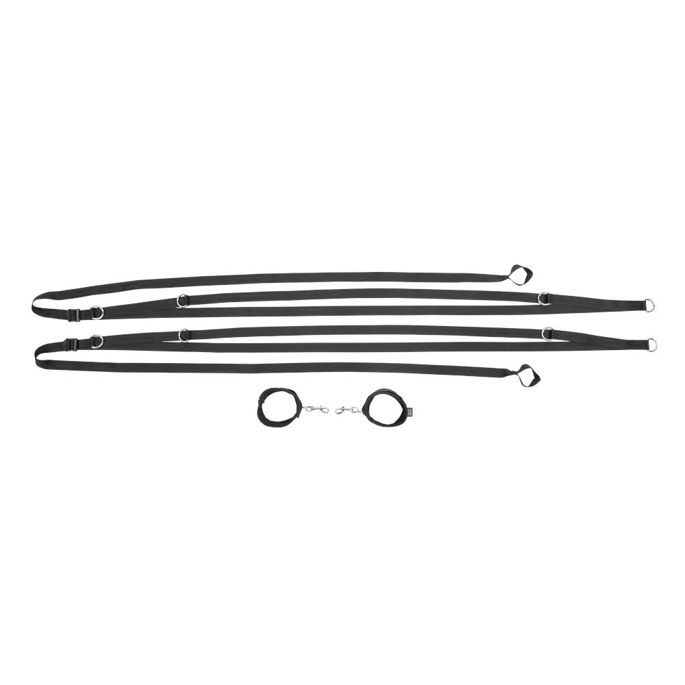 S&M Anywhere You Dare Bondage Restraint System - Black Restraint Set - SS10312