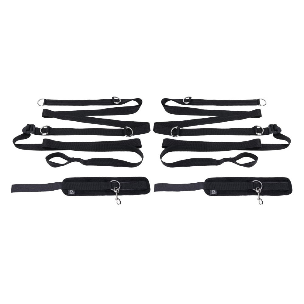 S&M Anywhere You Dare Bondage Restraint System - Black Restraint Set - SS10312
