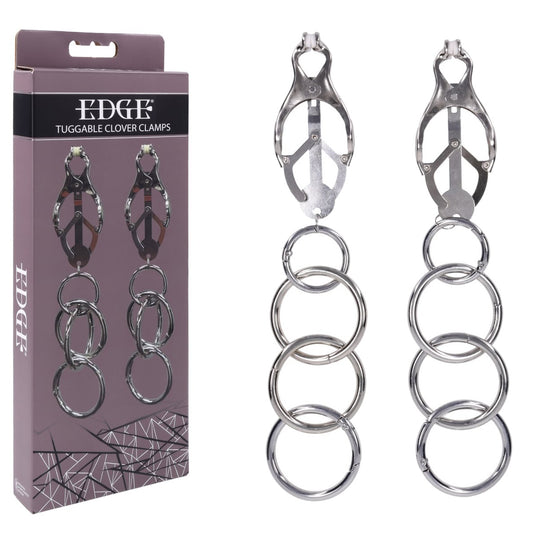 EDGE Tuggable Clover Clamps - Metal Nipple Restraints - SS98064