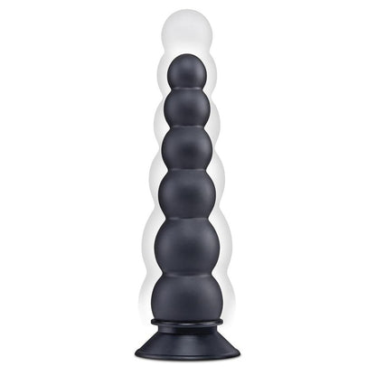 Size Up 7 Inch Ripple Inflatable Butt Plug - Black 20.3 cm Inflatable Butt Plug-SU109