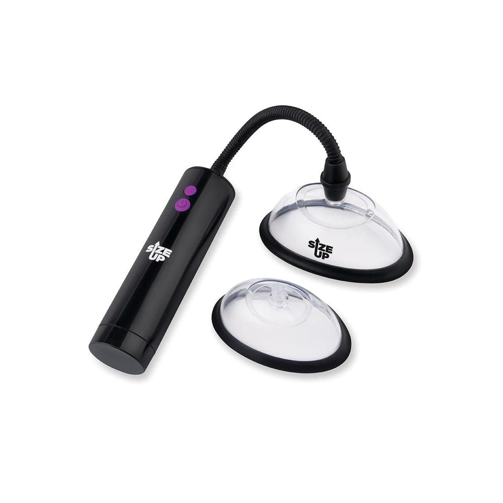 Size Up Rechargeable Power Plumper Pussy Pump - Clear USB Rechargeable Vagina Pump with Interchangeable Chambers-SU111