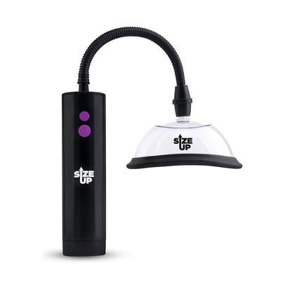 Size Up Rechargeable Power Plumper Pussy Pump - Clear USB Rechargeable Vagina Pump with Interchangeable Chambers-SU111
