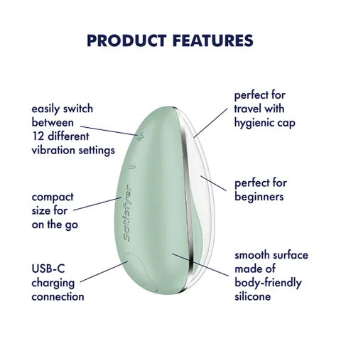 Satisfyer Drop To Go - Mint Green USB Rechargeable Clitoral Stimulator