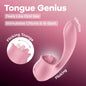 Satisfyer Tongue Genius - Pink USB Rechargeable Vibrator with Flicking Clit Stimulator