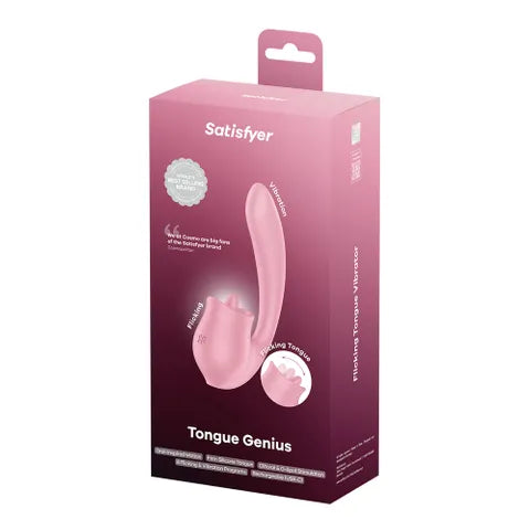 Satisfyer Tongue Genius - Vibrator with Flicking Clit Stimulator Sex Toys Perth Satisfyer Tongue Genius - Vibrator with Flicking Clit Stimulator Sex Toys Perth