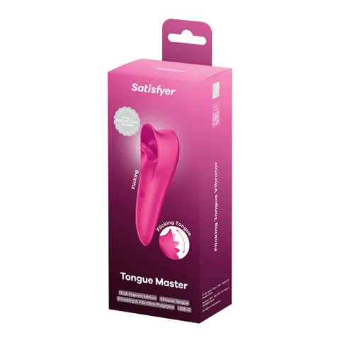 Satisfyer Tongue Master - Pink 14.4 cm USB Rechargeable Flicking Clitoral Stimulator